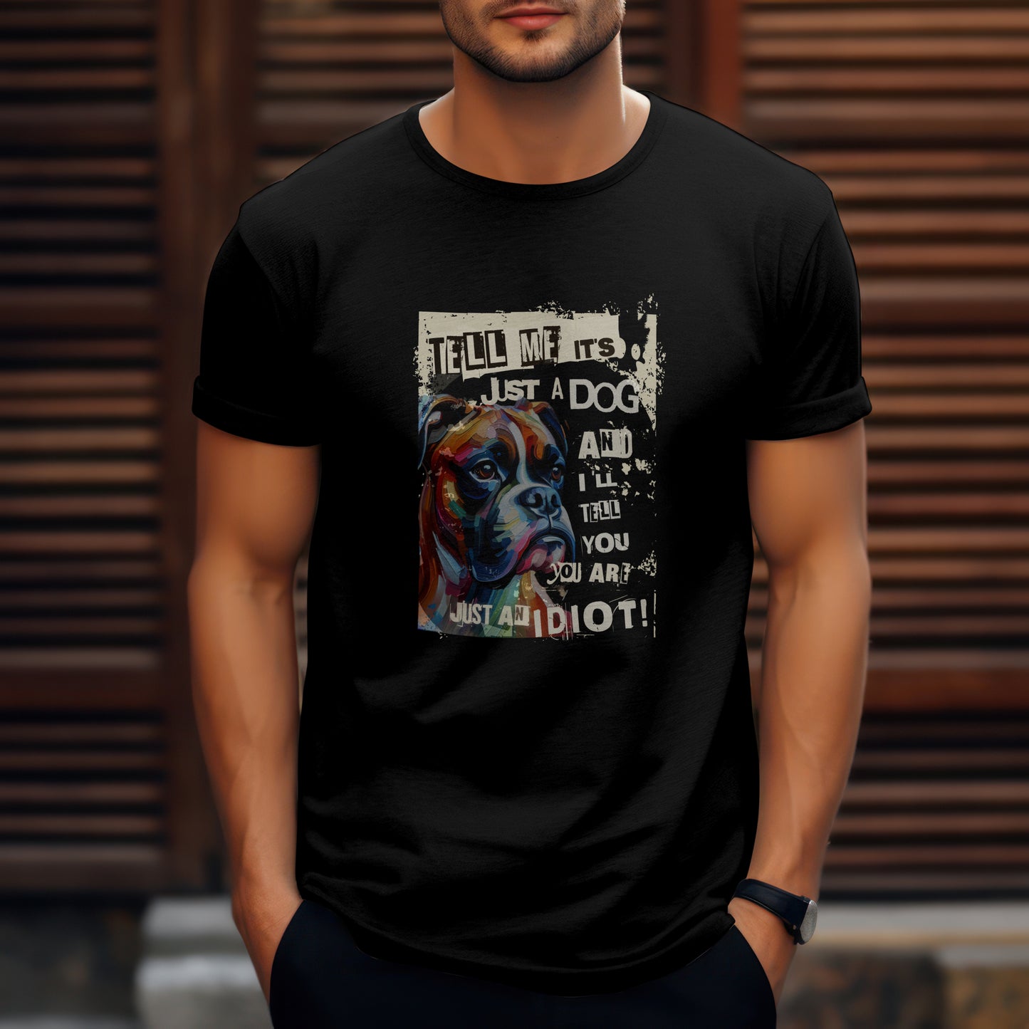 Tell Me It's Just A Dog... - Boxer. Premium Unisex Crewneck T-shirt | Bella + Canvas 3001