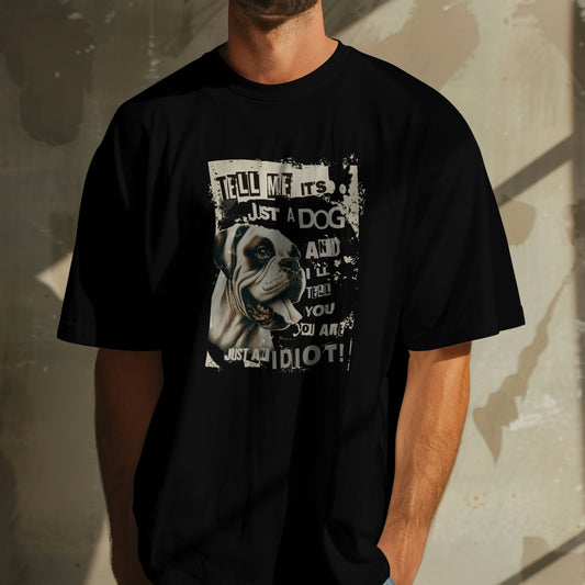 Tell Me It's Just A Dog... -  White Boxer. Unisex Oversized T-shirt | SOL'S Legacy 03996