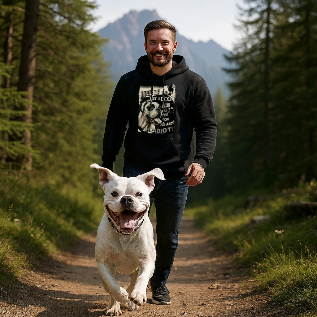 Tell Me It's Just A Dog... - White Boxer.  Classic Unisex Pullover Hoodie | Gildan® 18500