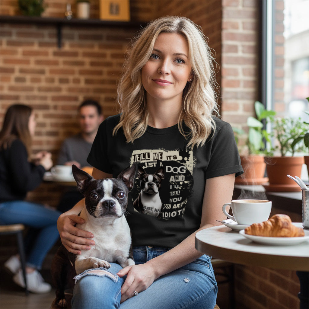 Tell Me It's Just A Dog... - Boston Terrier. Heavyweight Unisex Crewneck T-shirt | Gildan® 5000