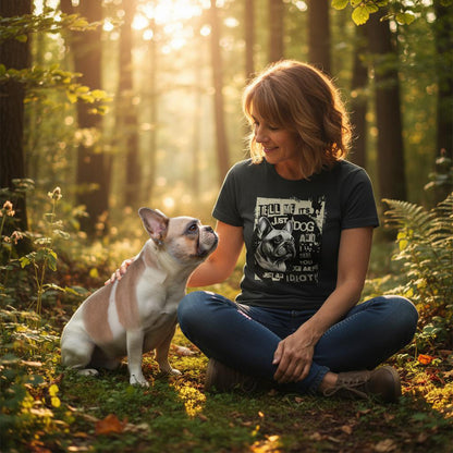 Tell Me It's Just A Dog.. - Brindle Pied/Honey Pied/White French Bulldog.  Premium Unisex Crewneck T-shirt | Bella + Canvas 3001