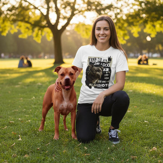 Tell Me It's Just A Dog.. -  Staffie/Bully/Pitmix.  Heavyweight Unisex Crewneck T-shirt | Gildan® 5000
