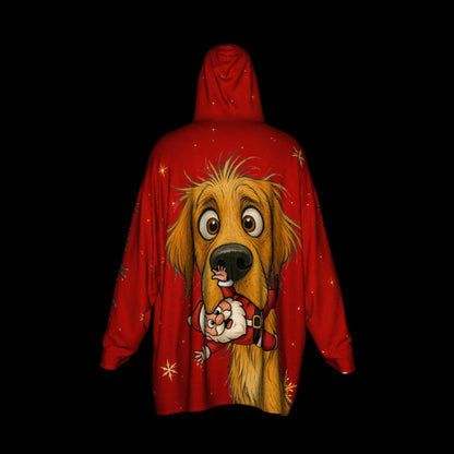 Happy Howlidays Golden Retriever.  Cosy Oversized Christmas Hoodie  - Your Personal Cloud of Comfort.