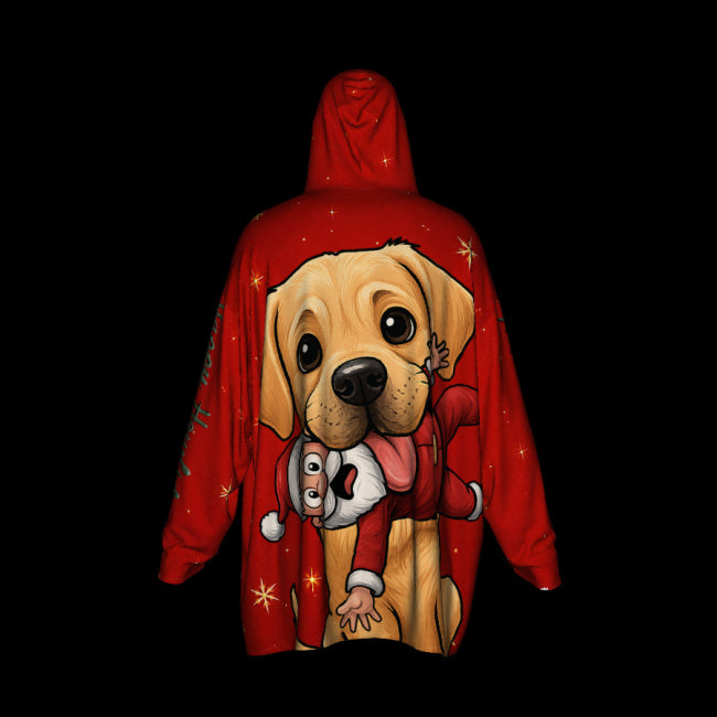 Happy Howlidays - Yellow Labrador. Cosy Oversized Christmas Hoodie  - Your Personal Cloud of Comfort.