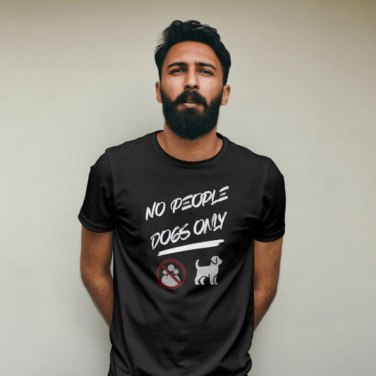 No People - Dogs Only. Premium Unisex Crewneck T-shirt | Bella + Canvas 3001